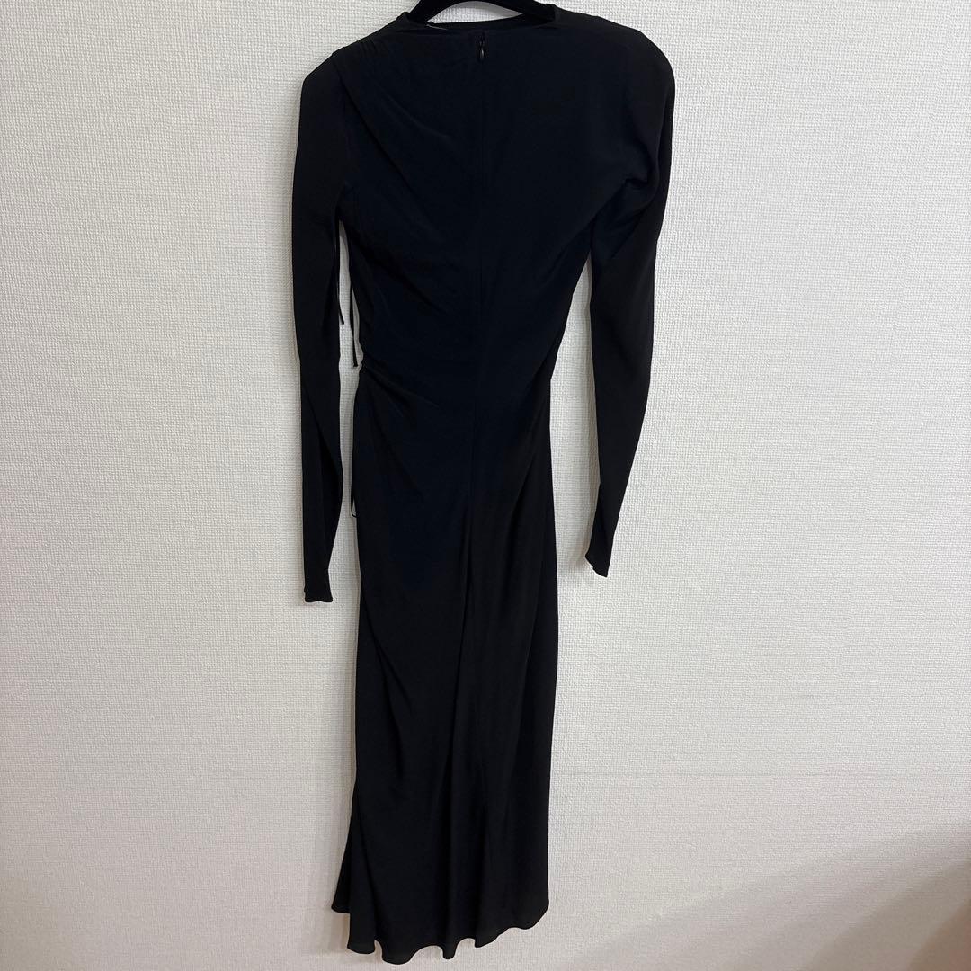 36 N°21 黒　ブラック　肩紐　パーティ　ロングドレス