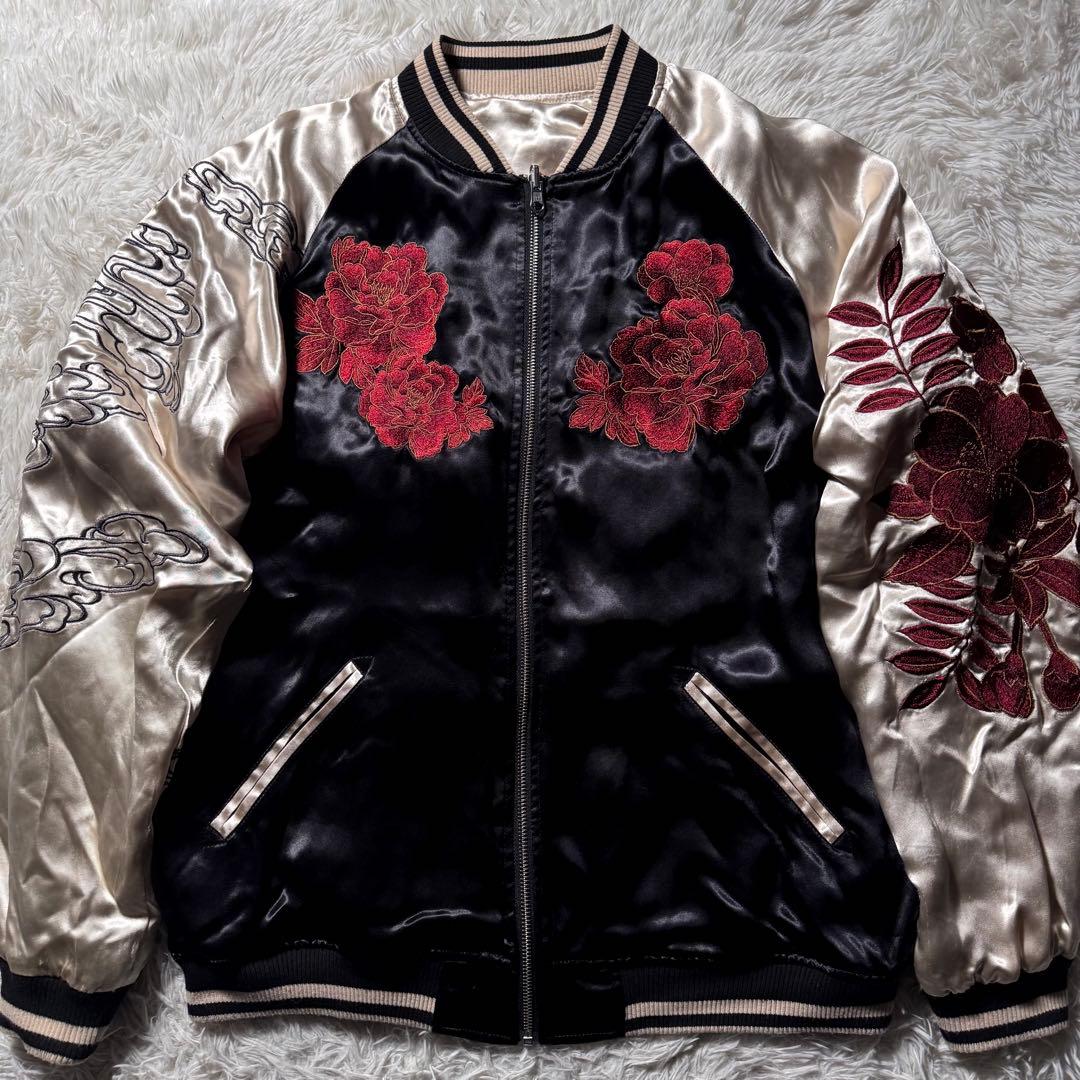 t*k様 極美品✨絡繰魂 粋　スカジャン　リバーシブル　百獣の王　豪華刺繍　獅子