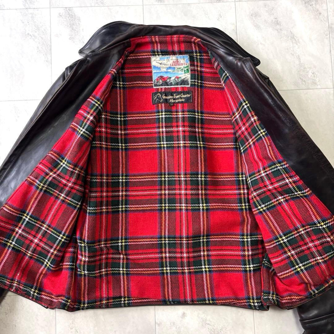 【超希少】エアロレザー ハイウェイマン レザージャケット ホースハイド 茶芯