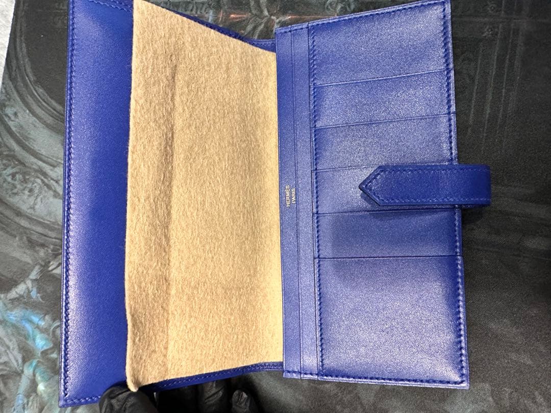 エルメス ベアンスフレレザー ブルーエレクトリックゴールド金具 新品未使用品