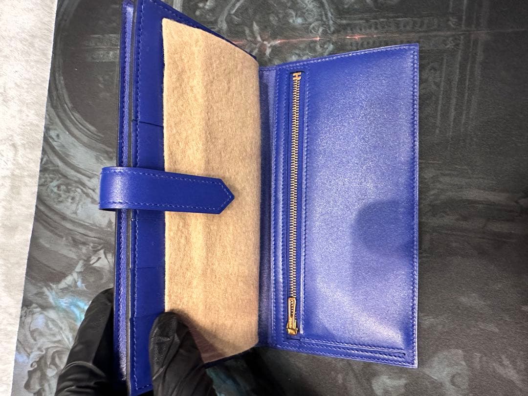 エルメス ベアンスフレレザー ブルーエレクトリックゴールド金具 新品未使用品