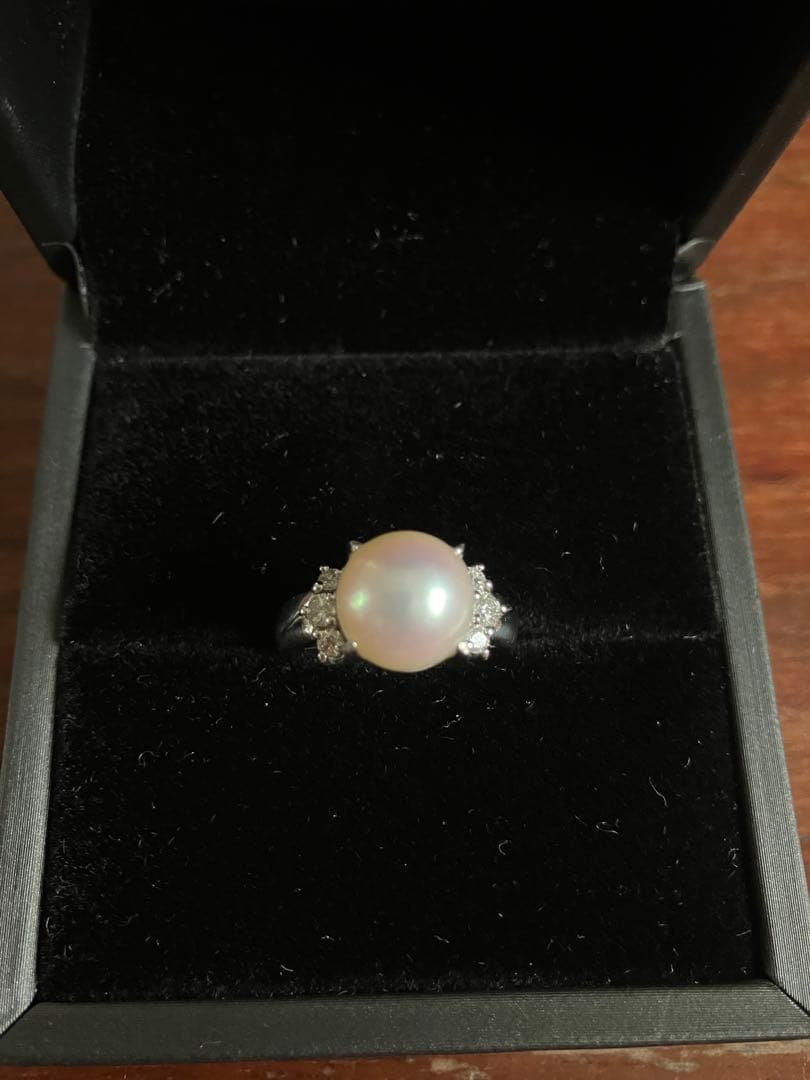 真珠　本真珠　指輪　リング　プラチナ　高島屋　ダイヤ　美品