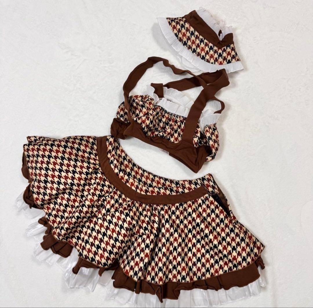 【MalyMoon】ブラウンチェック メイド服