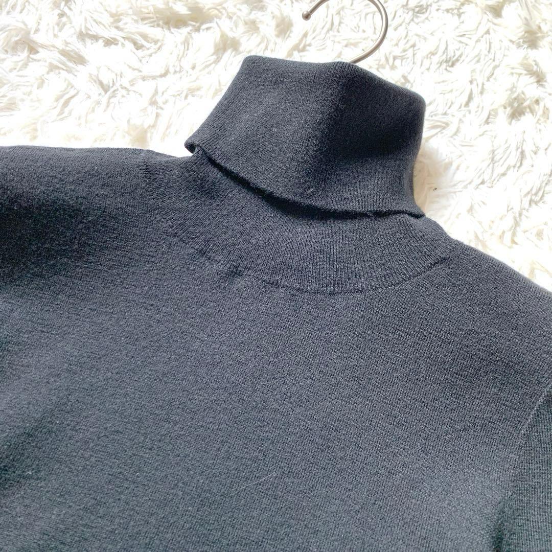 高級感✨FOXEY グレースウールニット タートルネック セーター 黒 40