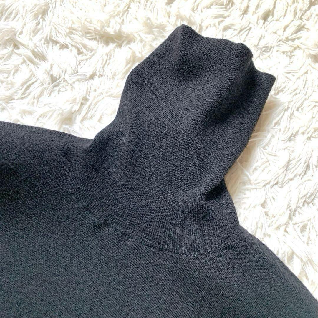 高級感✨FOXEY グレースウールニット タートルネック セーター 黒 40
