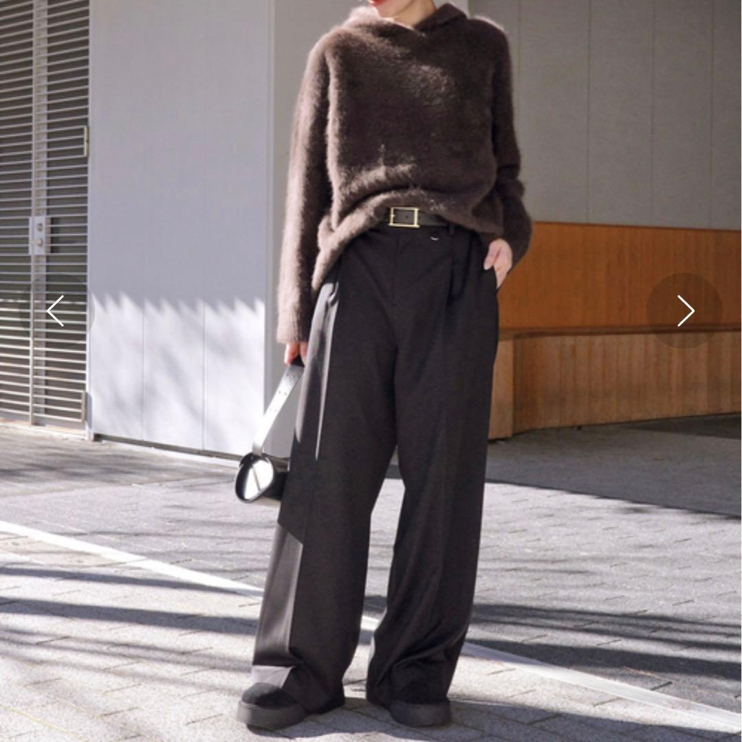 AP STUDIO 2024AW フォックスカシミヤフーディ― 美品　ブラウン