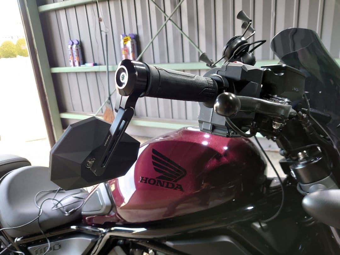 ハイサイダーバーエンドミラー ステルスX5 ＋レブル1100用アダプターセット