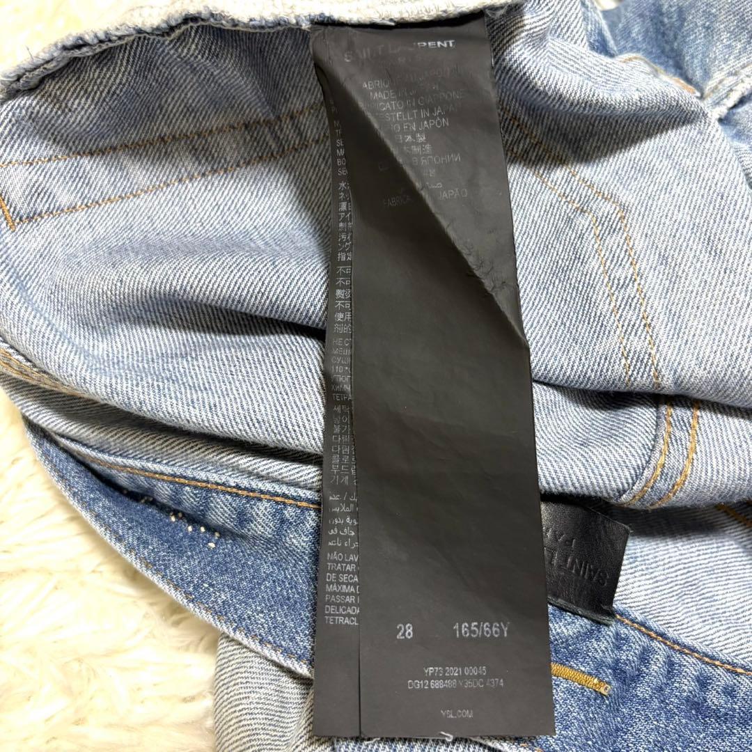 【美品】SAINT LAURENT　デニム　カサンドラ　刺繍　2021 28