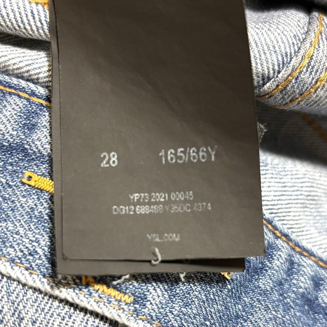 【美品】SAINT LAURENT　デニム　カサンドラ　刺繍　2021 28