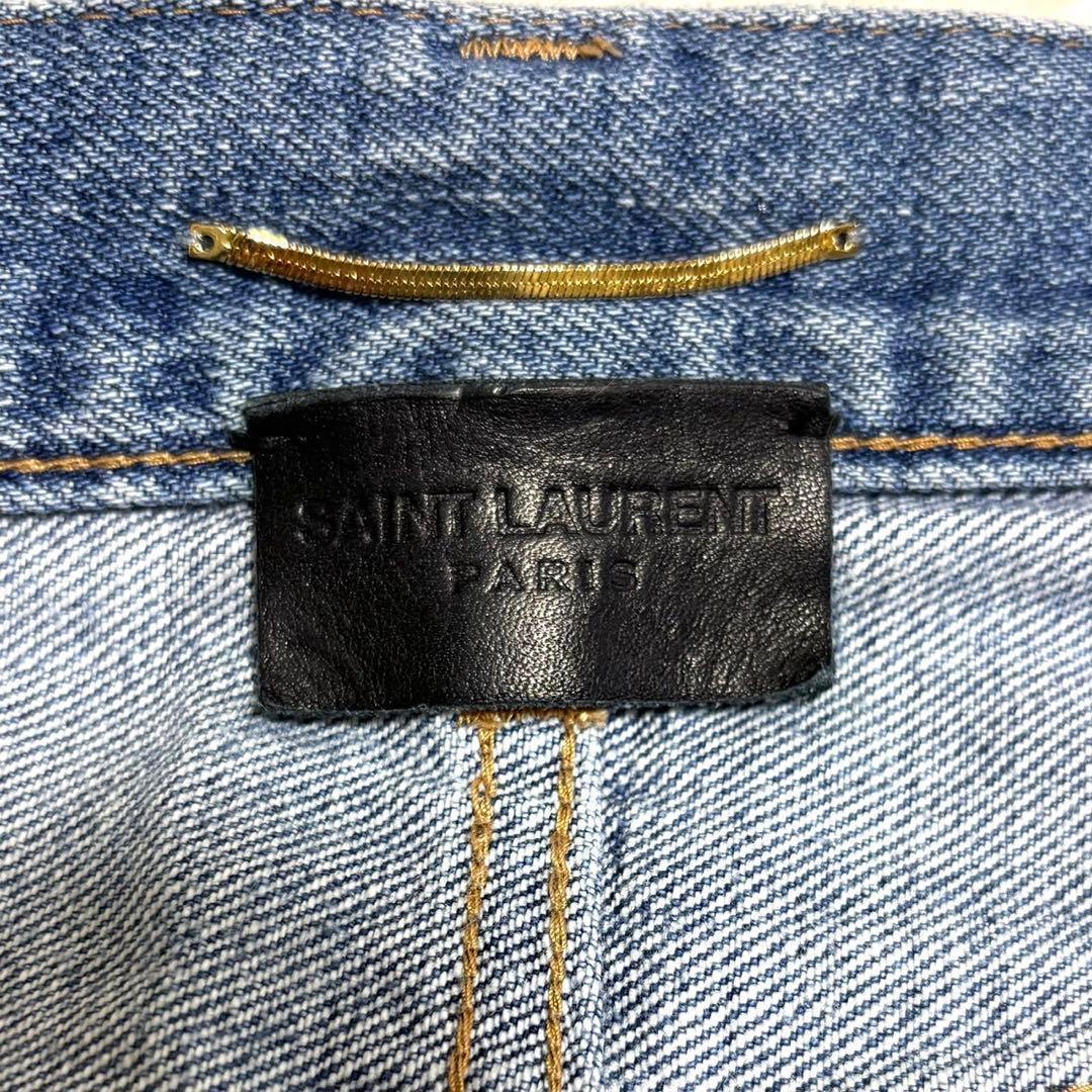 【美品】SAINT LAURENT　デニム　カサンドラ　刺繍　2021 28