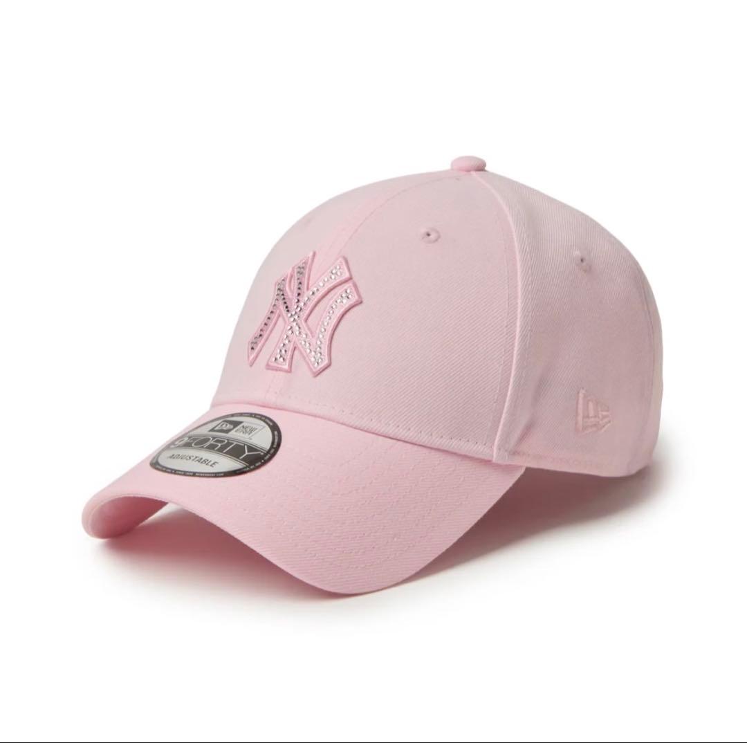 9FORTY ニューエラ　ラインストーン ヤンキース キャップ ピンク