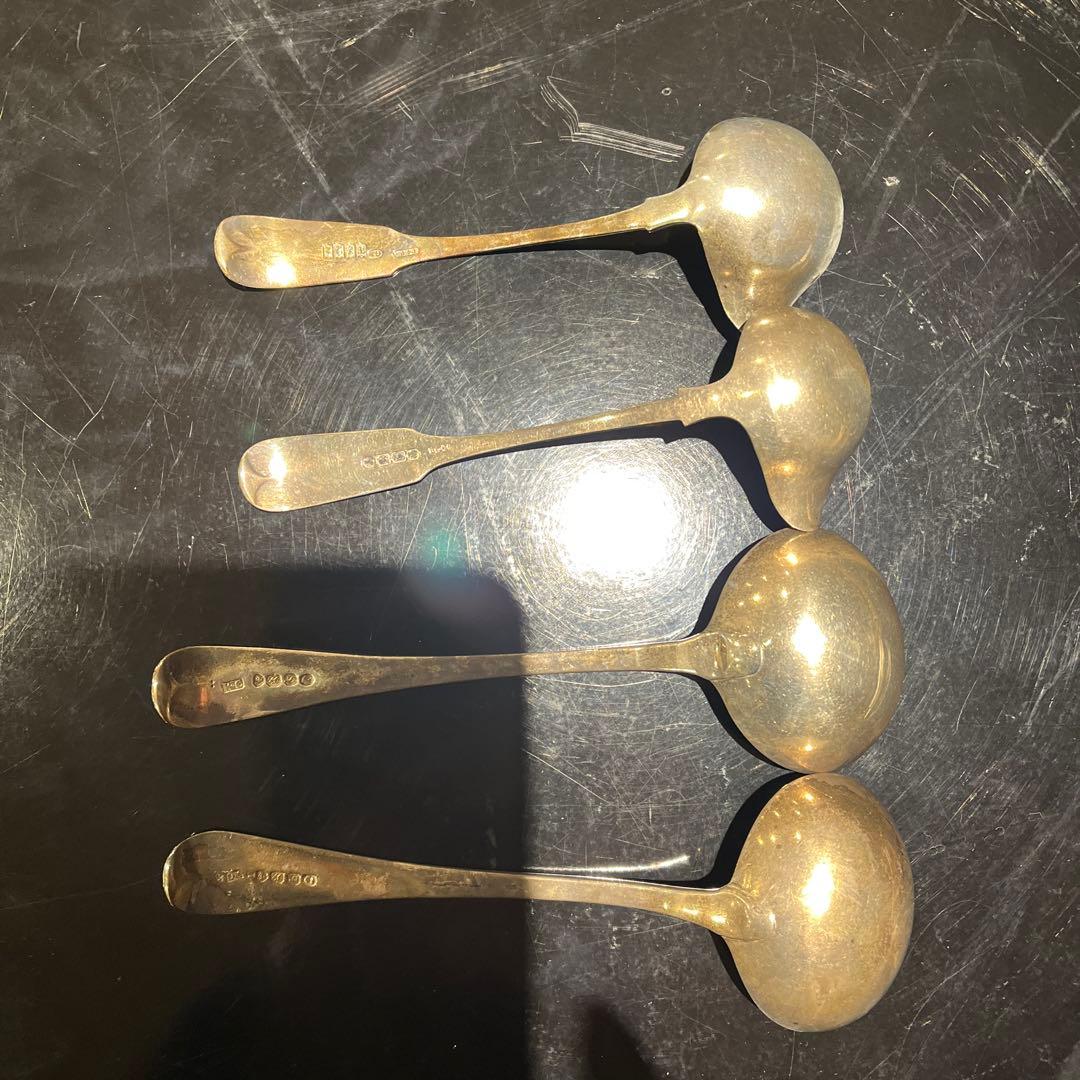 アンティーク　スターリングシルバー銀925 レードル　お玉　スプーン