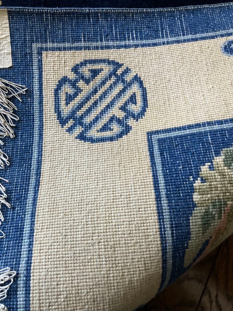 中国シルク100%段通: 120段手織り、186cm✖️122cm絨毯、カーペット