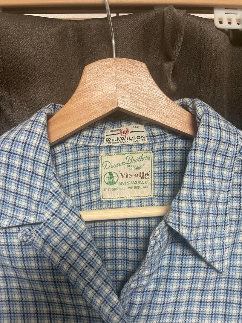 50〜60s W&J. WILSON Deacon Brothers 開襟シャツ