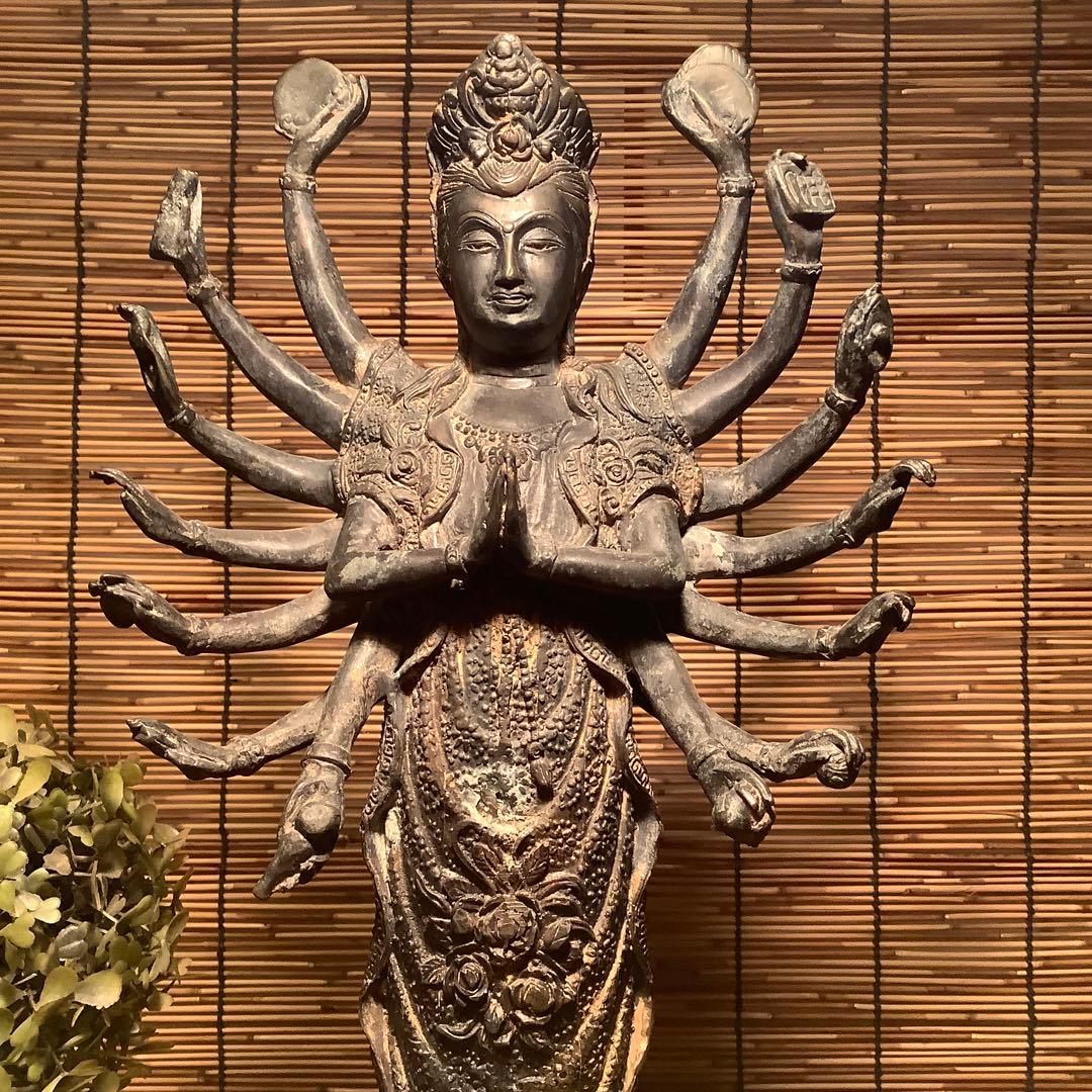 駒谷天藏様売約keep・中国チベット「亀上・千手千眼觀世音菩薩」伽梵達摩尊