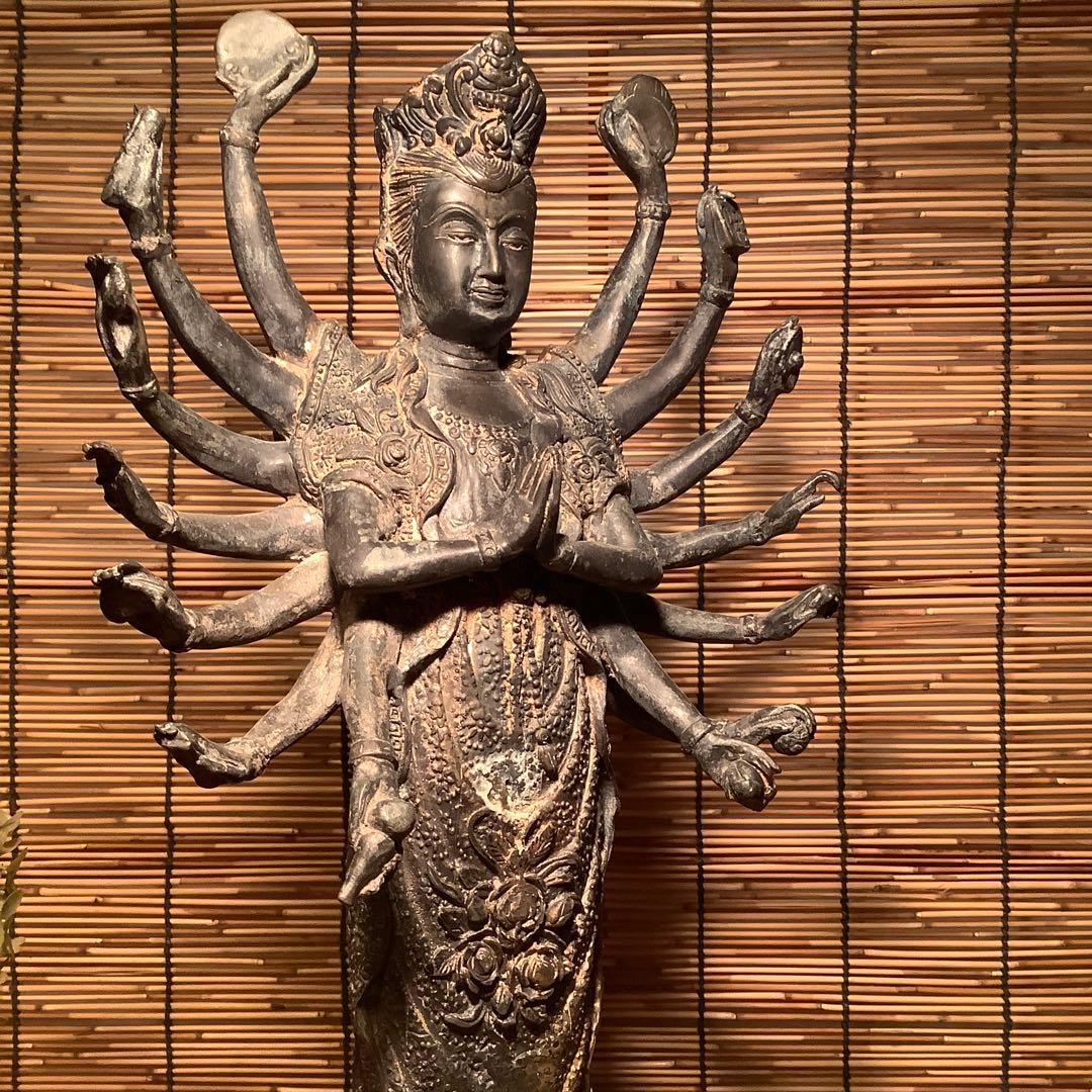 駒谷天藏様売約keep・中国チベット「亀上・千手千眼觀世音菩薩」伽梵達摩尊