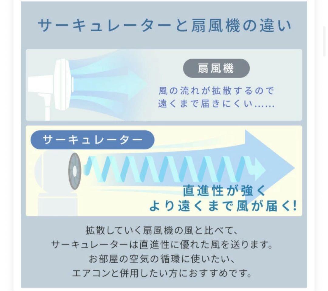 YAMAZEN DCモーター サーキュレーター YAR-PDW182(W)