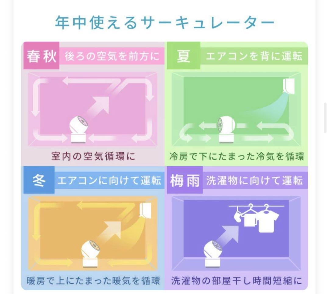 YAMAZEN DCモーター サーキュレーター YAR-PDW182(W)