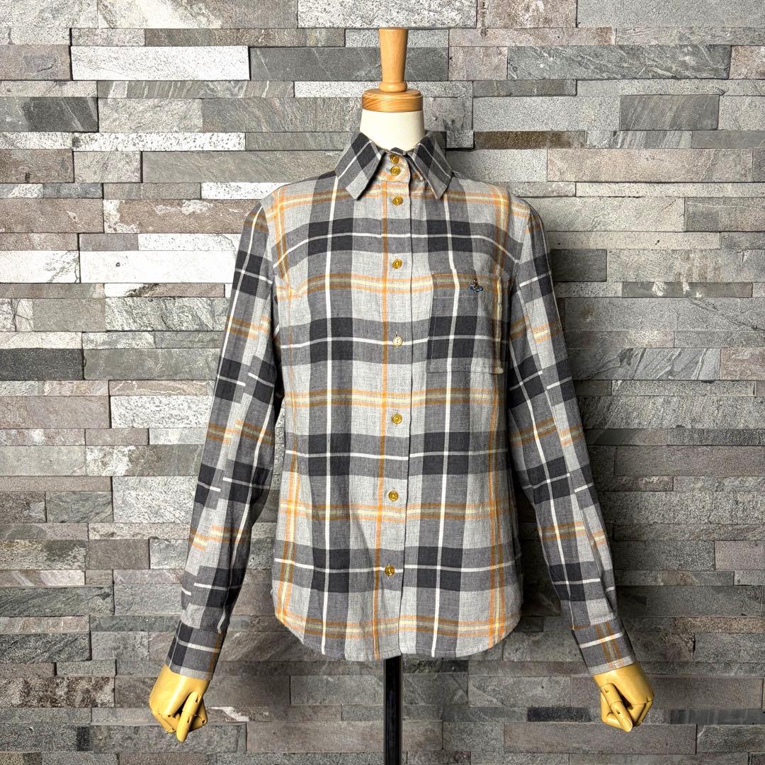 Vivienne Westwood オーブ刺繍　チェックシャツ