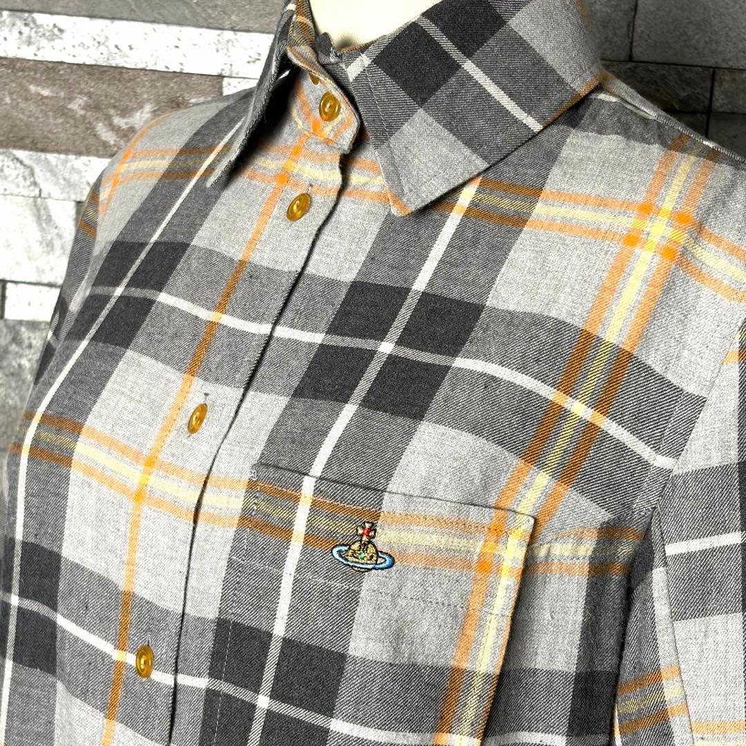 Vivienne Westwood オーブ刺繍　チェックシャツ