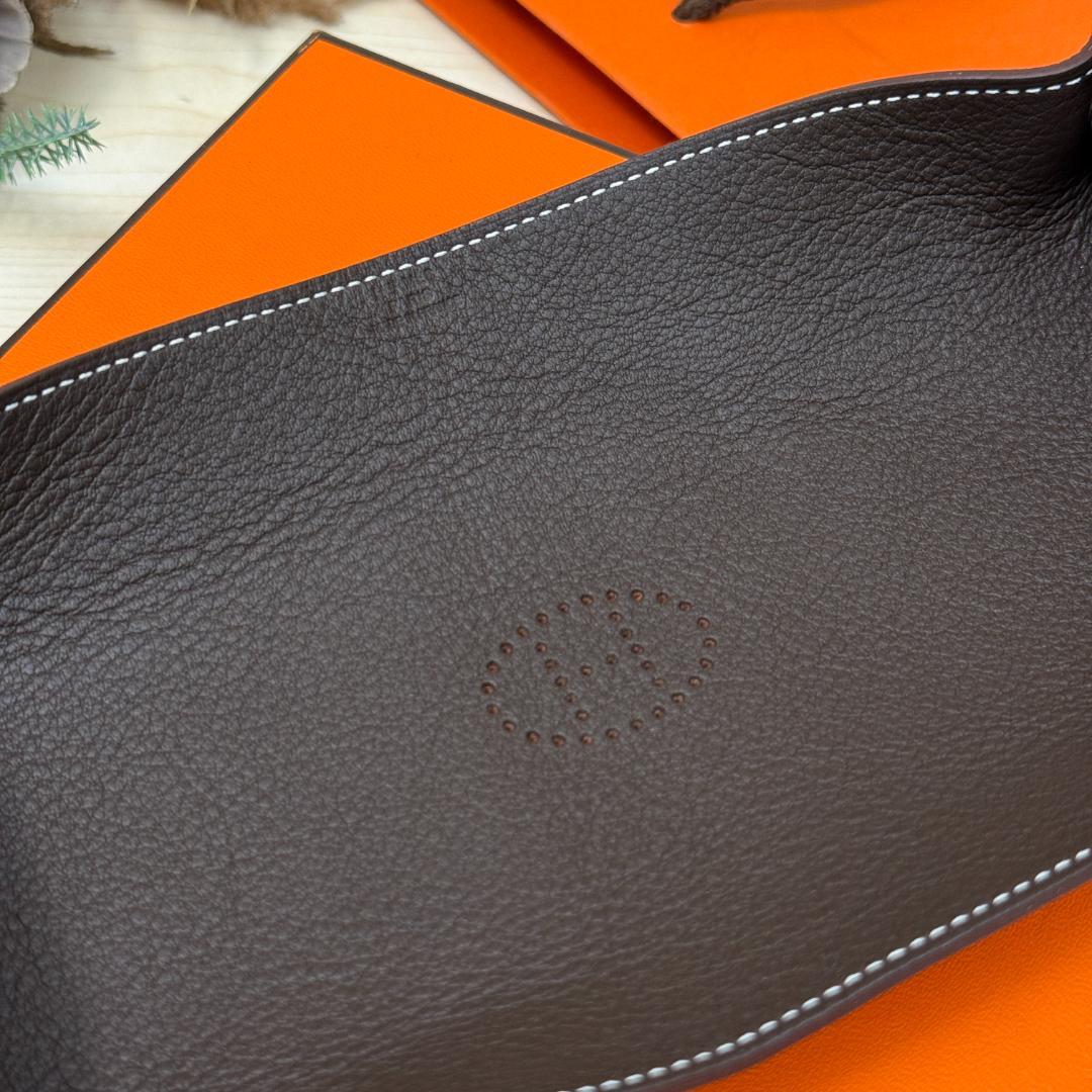 エルメス ミーズ エ ルランス デスク Z刻印 レザー ブラウン 小物入れ