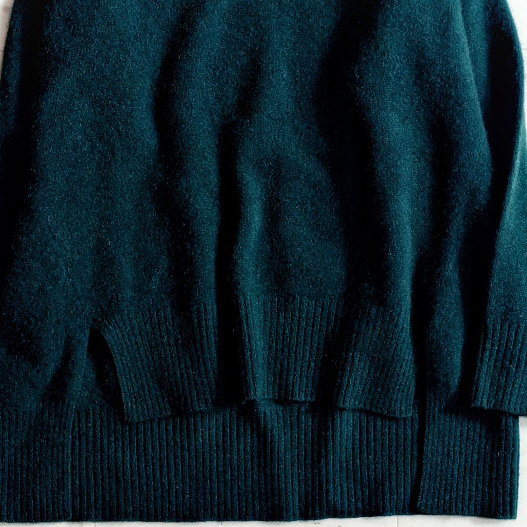 美品✨ティッカ TICCA ヤク100% Vネックオーバーニット 深グリーン