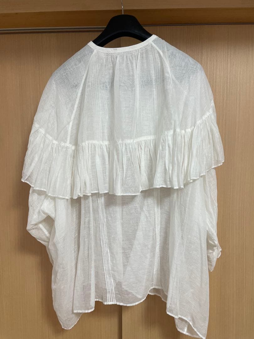 culeboo Curensology フリル付き長袖シャツ ホワイト