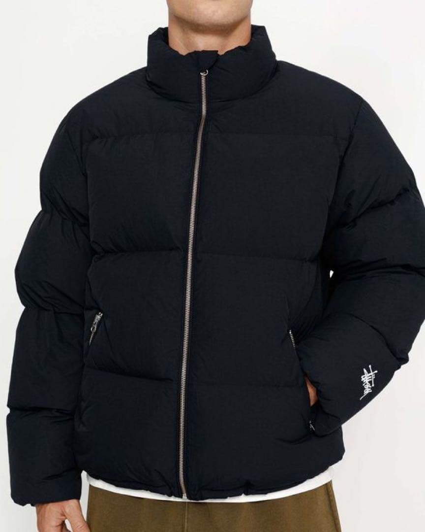 【希少サイズ】STUSSY down puffer nylon black s