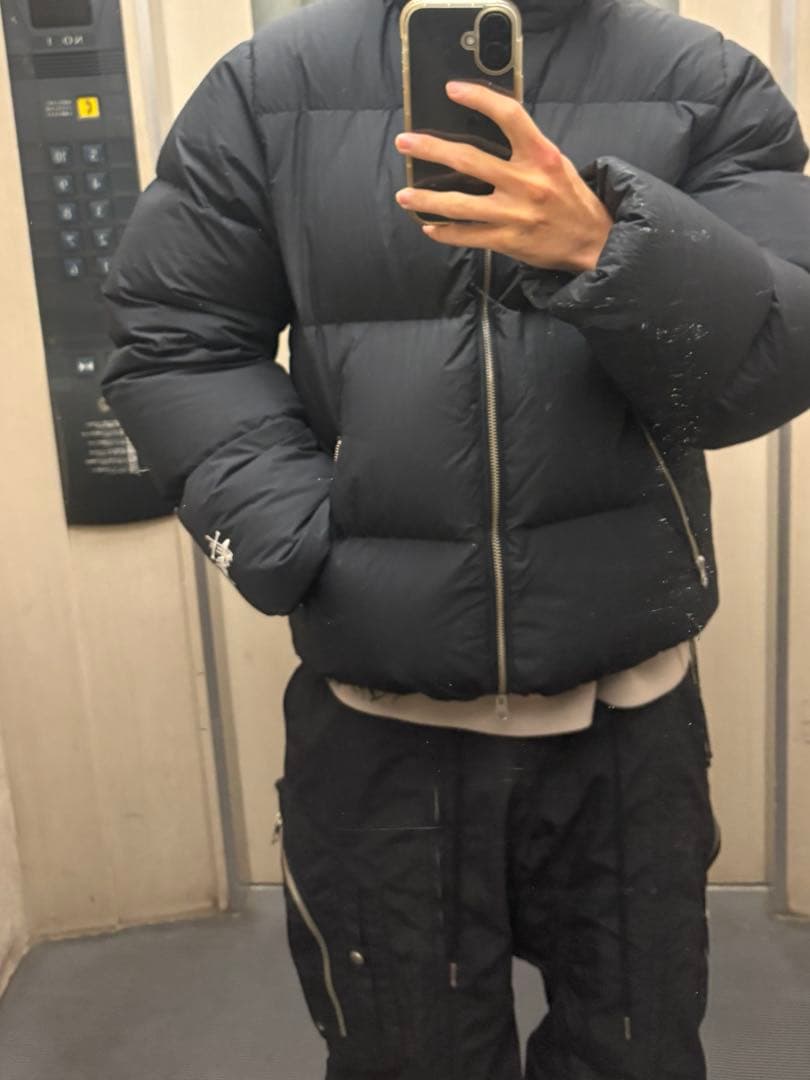 【希少サイズ】STUSSY down puffer nylon black s