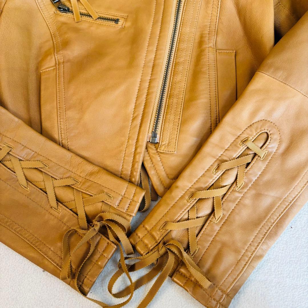 snidel 羊革 ラムレザー 編み上げ ショートJK 0