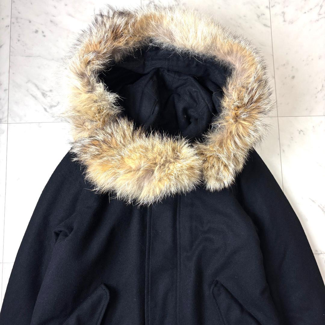 マーカ marka 中綿 S モッズコート ウール コヨーテ ファー 1 黒