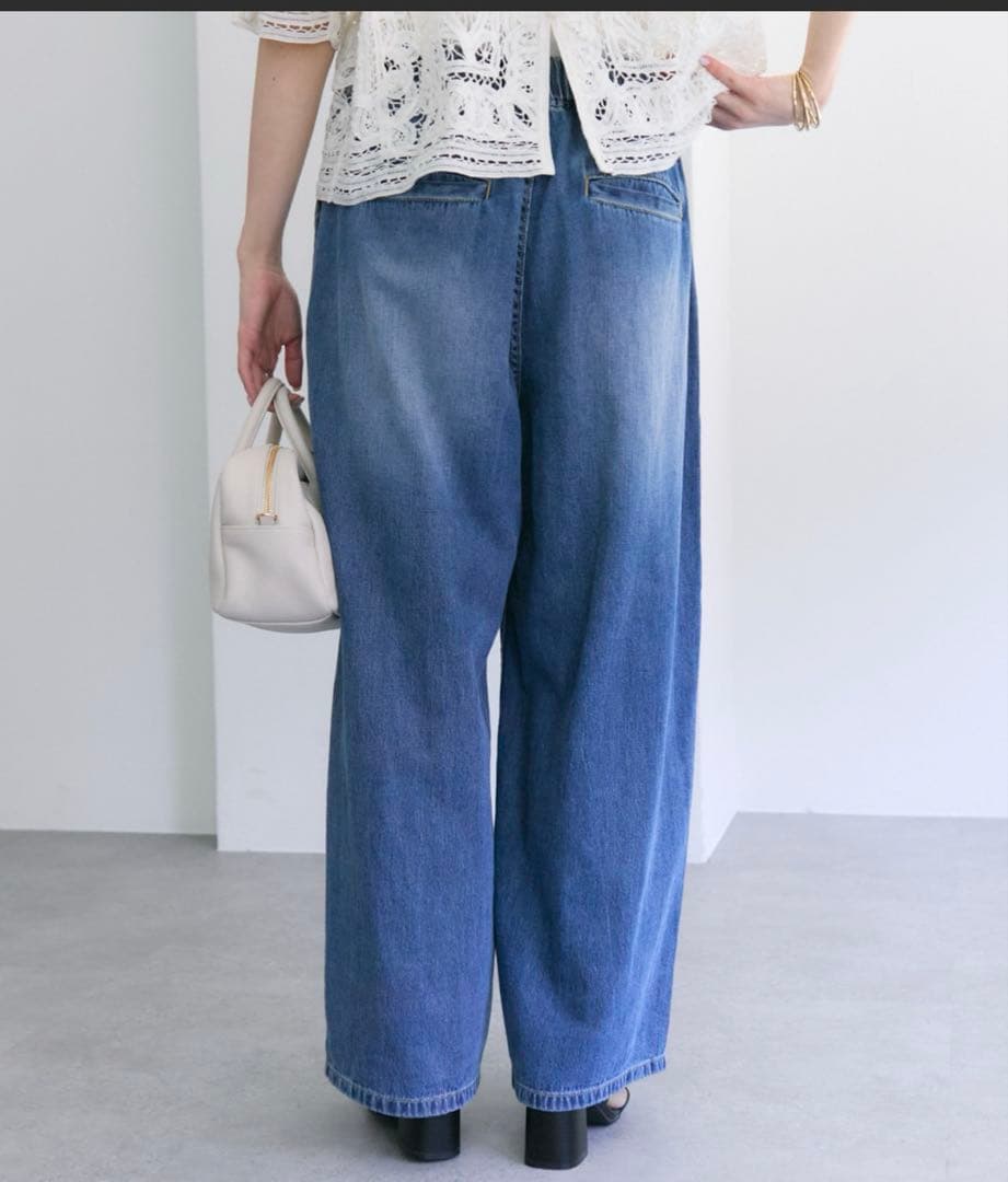 みりん様完売品ピュアルセシン25th】綿麻デニムイージーパンツタグ付き試着のみ