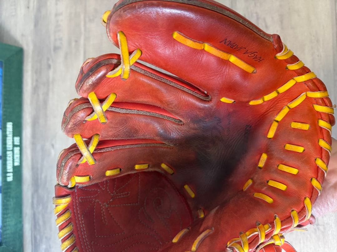 ミズノ HAGA 硬式グローブ レッド