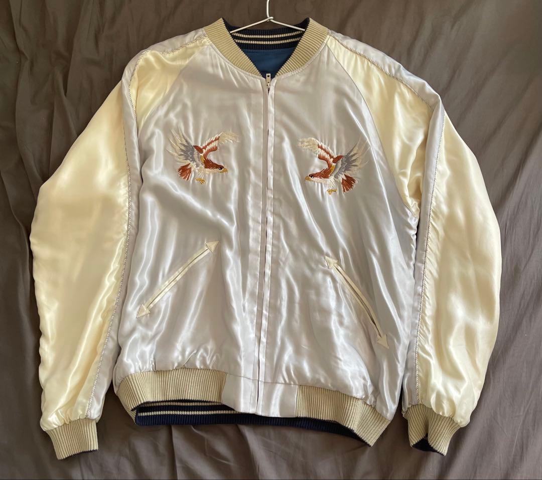 【希少】テーラー東洋　リバーシブルスカジャン　鷹日本