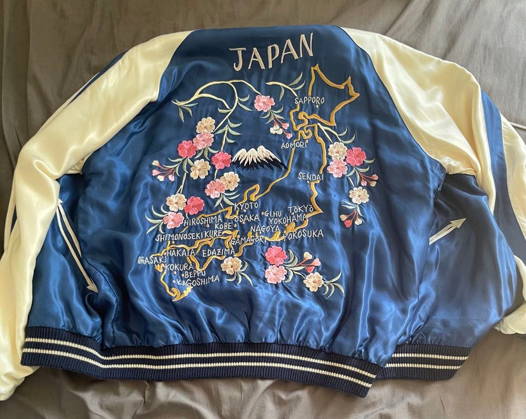 【希少】テーラー東洋　リバーシブルスカジャン　鷹日本