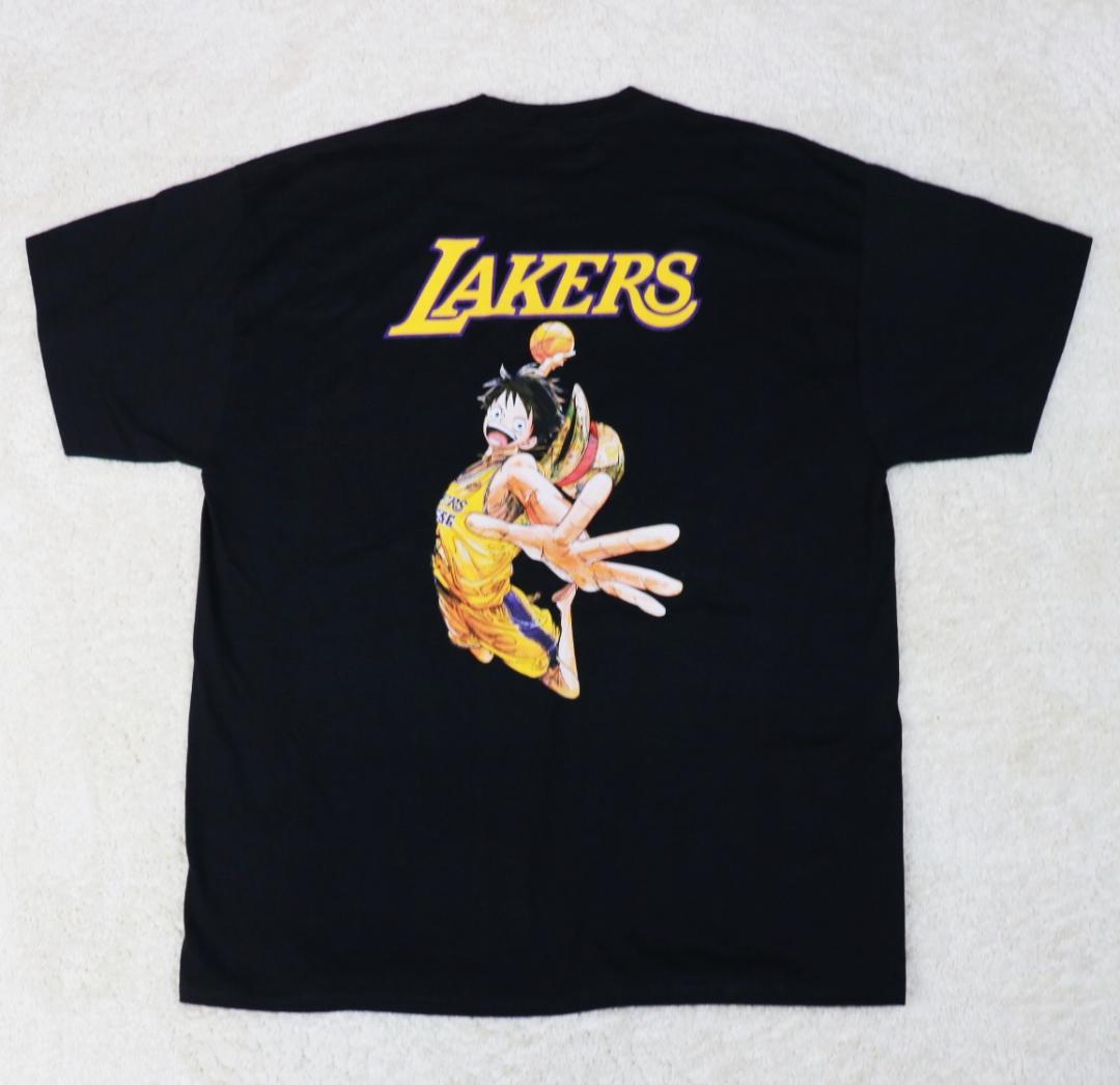 レイカーズ　ワンピース　限定　コラボ Tシャツ XL ＋ポスター　【非売品】