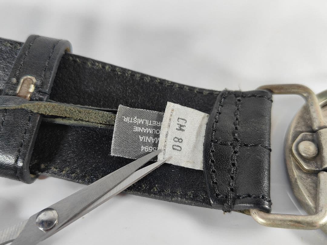 【極美品】DIESEL ディーゼル 艶黒本革　高級イタリアンレザーベルト　正規品