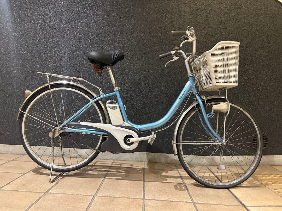 兵庫県神戸市より！Panasonic電動アシスト自転車 青色 Ni-MH