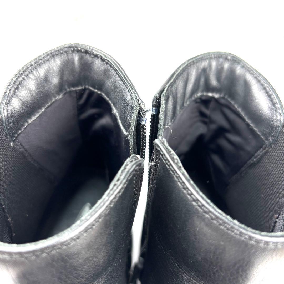 【美品】MBT サイドゴアブーツ レザー ブラック 厚底 ダイエットブーツ 本革