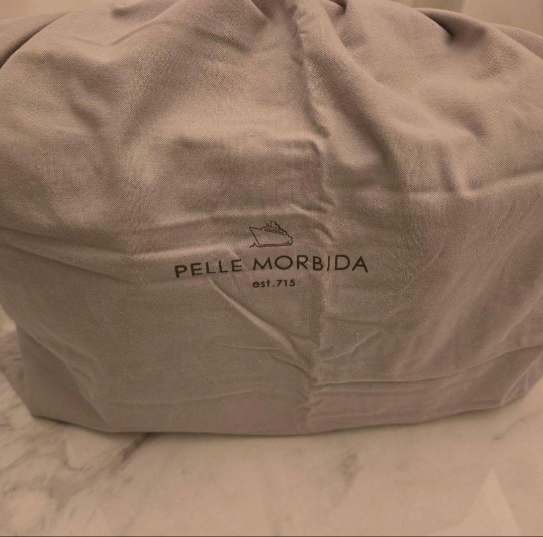 【美品】PELLE MORBIDA_シュリンクレザートートバッグ