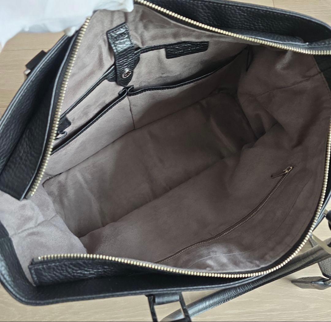 【美品】PELLE MORBIDA_シュリンクレザートートバッグ