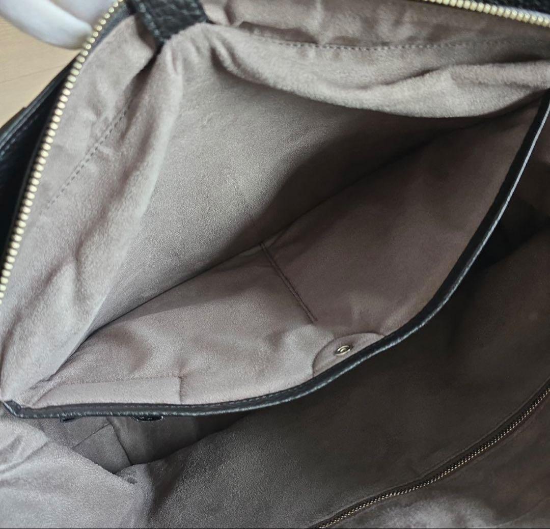 【美品】PELLE MORBIDA_シュリンクレザートートバッグ