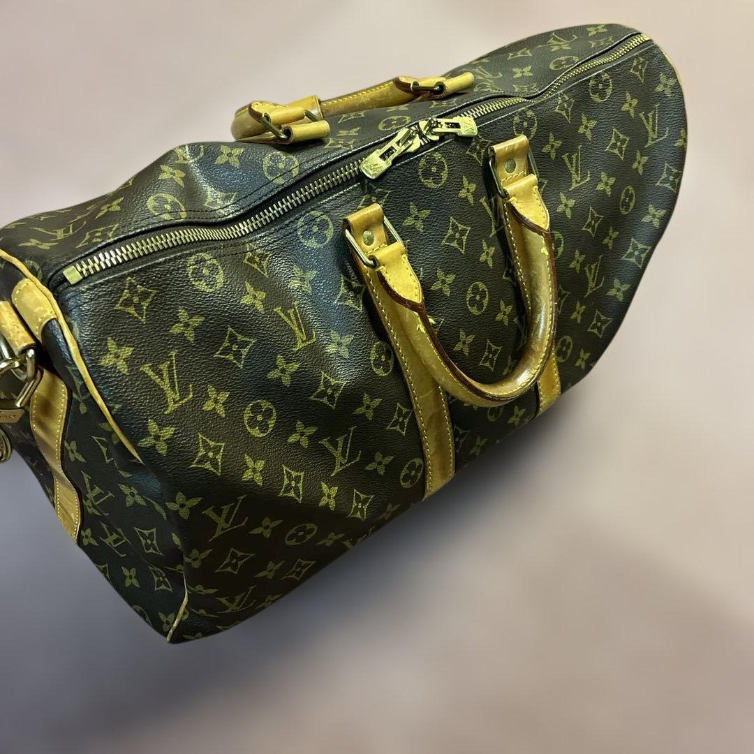 Louis Vuitton ボストンバッグ ダークブラウン/イエロー