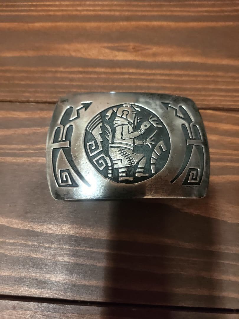 INDIAN JEWELRY HOPI sterling バックル 38mm