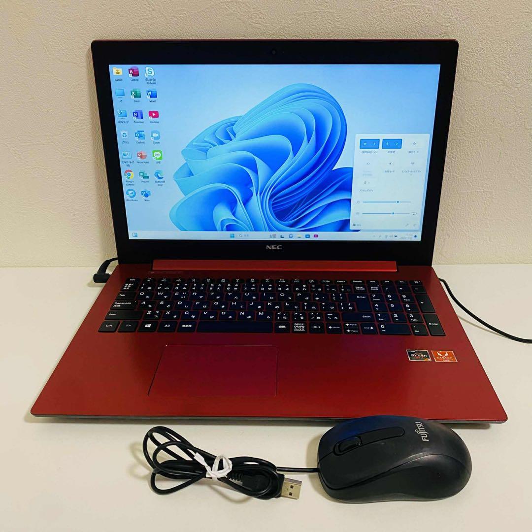 Y946 NECノートパソコンSSD256Gメモリ8G高速 Windows11