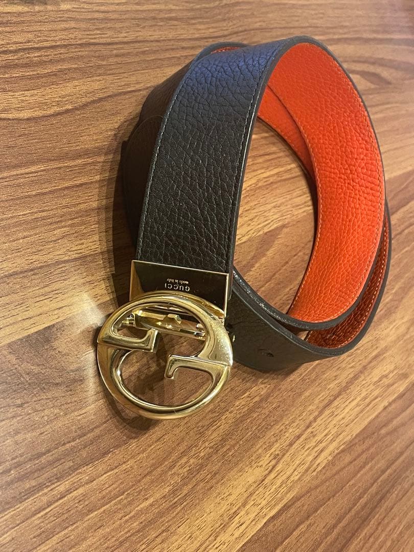 GUCCI グッチ リバーシブルベルト インターロッキングG 450000