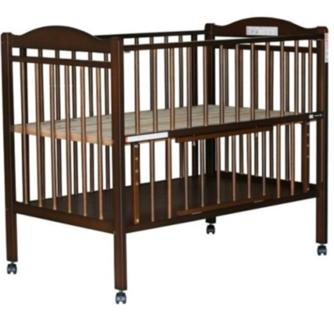 【美品】サワベビー　EASEすのこハイベッドミニ　ベビーベッド　日本木製