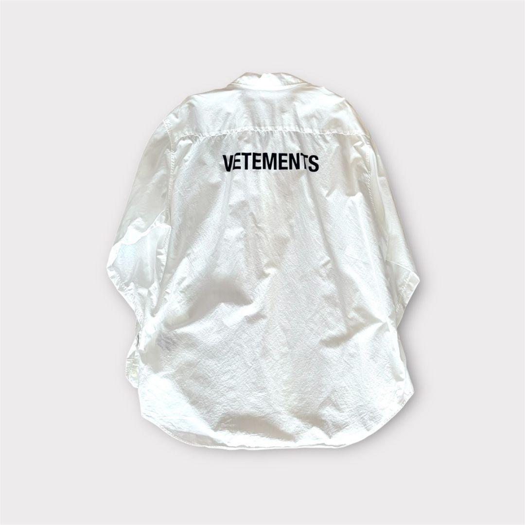 トップス VETEMENTS 21AW Back Logo Shirt White