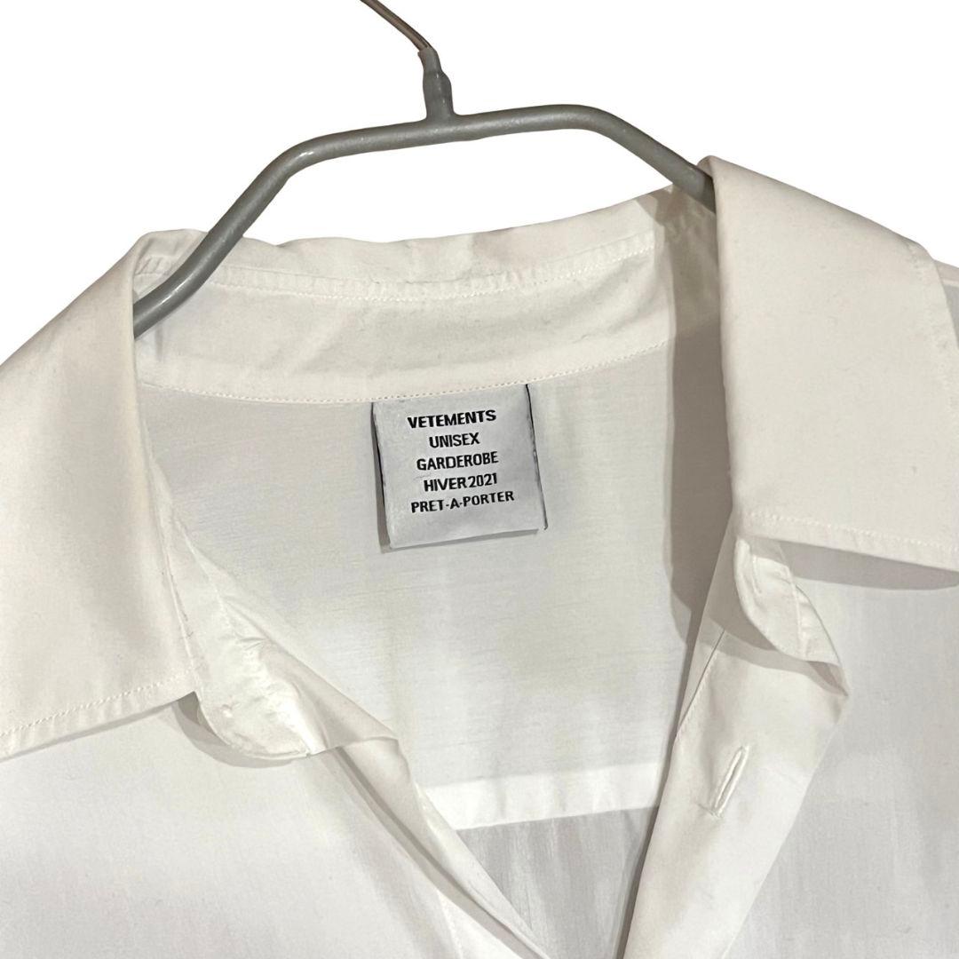 トップス VETEMENTS 21AW Back Logo Shirt White