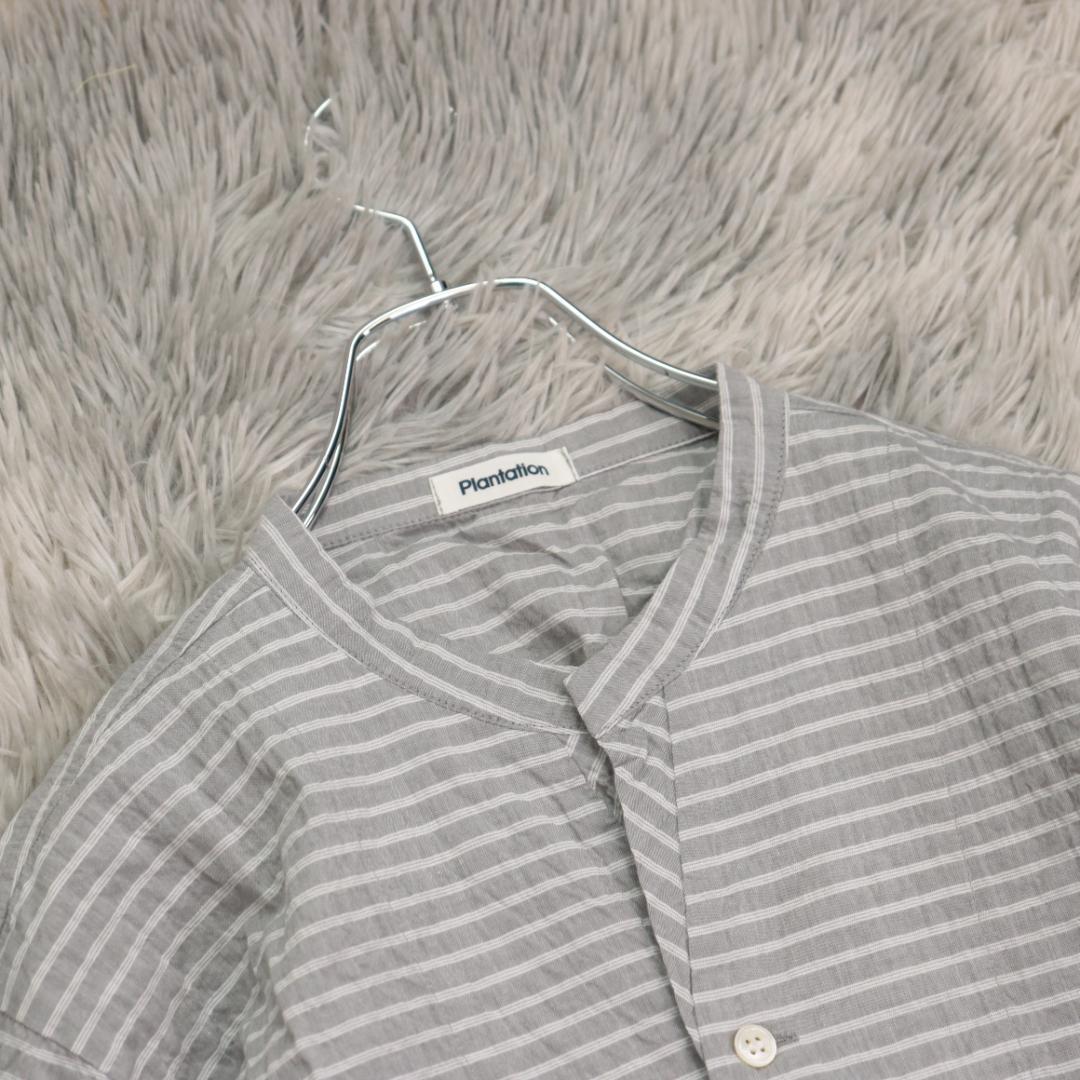 タグ付き未使用✨Plantation✨シャーリングボーダー　シャツ　ブラウス